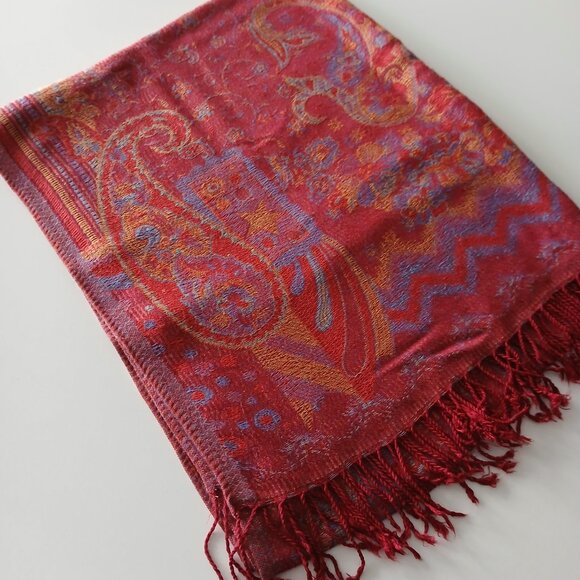 large Indian Pashmina Style Scarf / Shawl - Picture 2 of 3